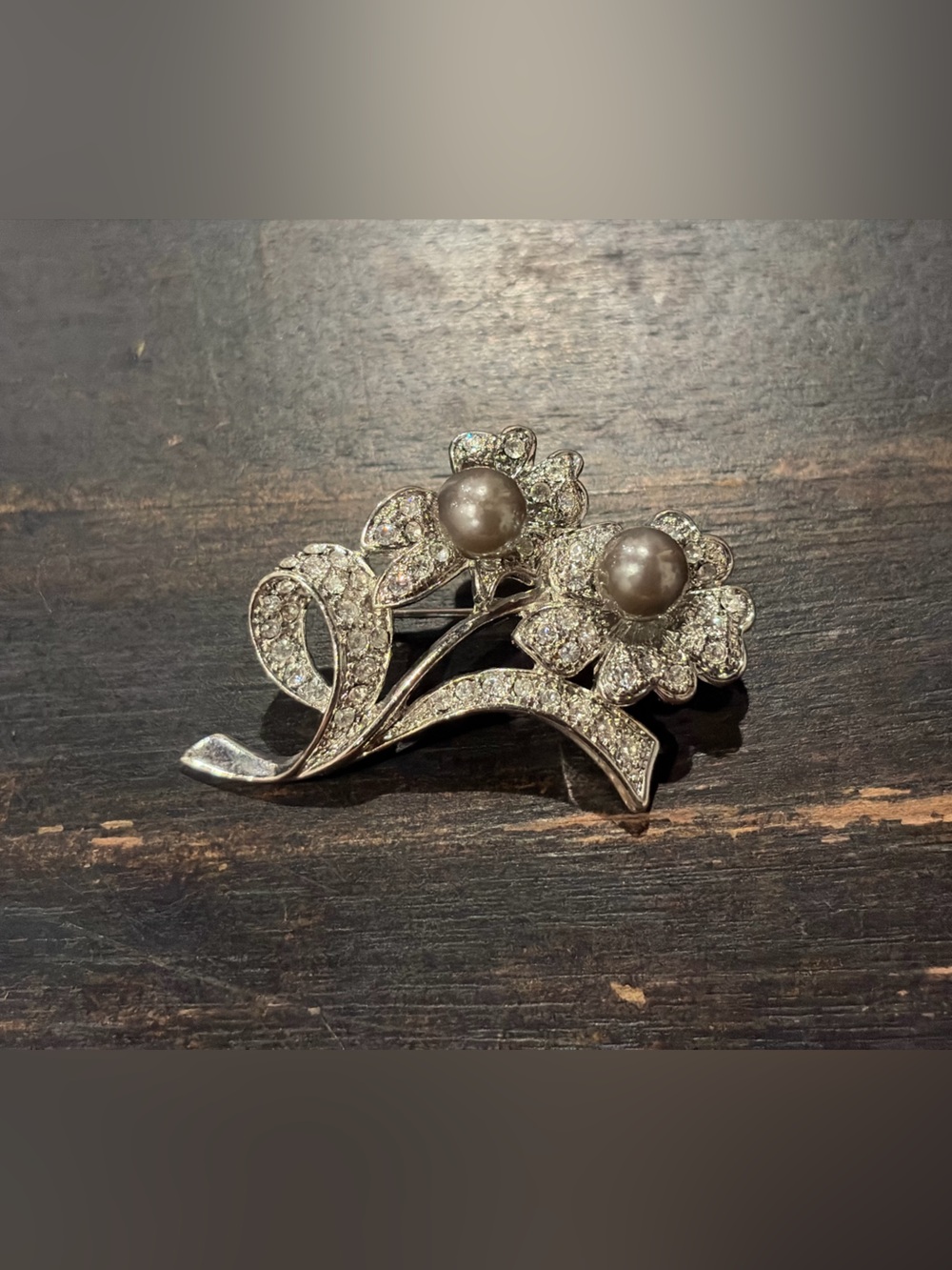 Silver Flower Brooch